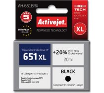 Activejet AH-651BRX ink for HP printer; HP 651 C2P10AE replacement; Premium; 20 ml; black AH-651BRX