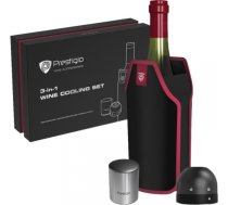 Prestigio wine cooling set, black/red PWA101CS