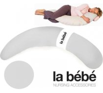 La Bebe™ Nursing La Bebe™ Moon Maternity Pillow Art.7772 Satin Grey Spilvens-pakavs grūtniecēm ar polistirola pildījumu [2 pārvalki] 195 cm