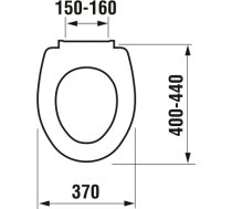 Jika poda sēdriņķis ar vāku Zeta, balts/hroms H8932710000637