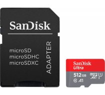 SanDisk Ultra microSDXC 512GB + SD Adapter 150MB/s A1 Class 10 UHS-I; EAN:619659200572 SDSQUAC-512G-GN6MA