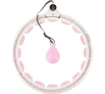 Vingrošanas aplis HHW06 PINK HULA HOOP WITH WEIGHT + COUNTER HMS ABI_5907695511956