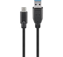 Goobay Sync & Charge Super Speed USB-C to USB A 3.0 charging cable 67890 Round cable, USB-C (male), USB 3.0 male (type A), Black 67890