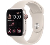 Apple Watch SE GPS + Cellular 44mm Starlight Aluminium Case with Starlight Sport Band - Regular MNPT3EL/A