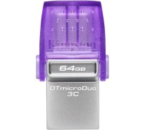 Kingston 64GB DataTraveler microDuo 3C 200MB/s dual USB-A + USB-C EAN: 740617328219 DTDUO3CG3/64GB