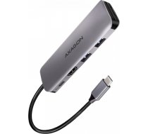 Axagon Multiport USB 3.2 Gen 1 hub. HDMI, card reader and Power Delivery. 20 cm USB-C cable. HMC-5