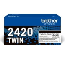 BROTHER TN2420 TWIN-PACK BLACK TONERS (BK = 3,000 PAGES/CARTRIDGE) TN2420TWIN