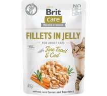 BRIT Care Fillets in Jelly - trout and cod fillets in jelly - wet cat food - 85 g