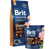 Brit Premium by Nature Senior S+M, Apple, Chicken, Corn- dry food for adult dogs of medium breeds 15 kg