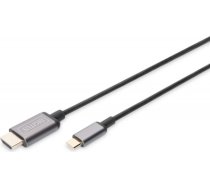 Digitus USB Type-C to HDMI Adapter DA-70821 1.8 m, Black, USB Type-C DA-70821