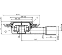 HL traps DN40/50 "Primus", 115x115mm, (57mm mont.augstums) HL90PR