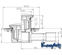 HL traps DN50 "Primus", D133mm, apaļa ieplūde HL510NPRR