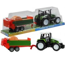 Liels traktors ar piekabi, 65 cm, zaļš LN781