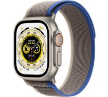 Apple Watch Ultra GPS + Cellular 49mm Titanium Case with Blue/Gray Trail Loop - M/L MQFV3EL/A