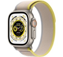 Apple Watch Ultra GPS + Cellular 49mm Titanium Case with Yellow/Beige Trail Loop - S/M MNHK3EL/A