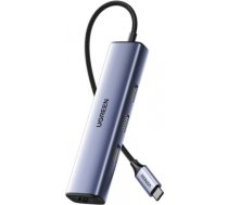 UGREEN CM475 Adapter USB-C Hub to 3x USB 3.0, RJ45, USB-C PD (gray) 60600