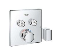 Grohe iebūvējamā dušas termostata SmartControl virsapmetuma daļa, ar 2 izejām, ar dušas turētāju, hroms 29125000