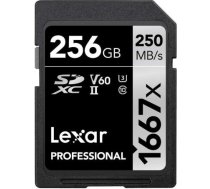 Lexar memory card SDXC 256GB Professional 1667x UHS-II U3 V60 LSD256CB1667