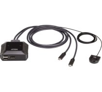 Aten US3312 2-Port USB-C 4K DisplayPort KVM Switch with Remote Port Selector US3312-AT