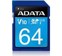 ADATA Premier 64GB SDHC Class V10 ASDX64GUICL10-R