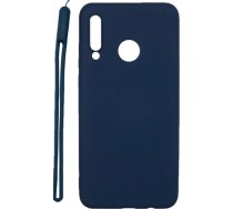 Evelatus Huawei P30 Lite Soft Touch Silicone Case with Strap Dark Blue EHP30LSTSCWSDB