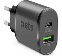 Unknown Travel Charger USB Type-C PD 25W USB AFC By SBS Black TETRPD25W