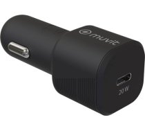 Car Charger PD 20W 3.0A Type-C By Muvit Black MCDCC0009