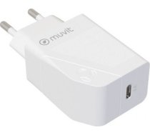 Travel Charger PD 20W 3.0A Type-C By Muvit White MCACC0012