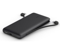 Belkin BOOST CHARGE Plus Power Bank 10000 mAh, Integrated LTG and USB-C cables, Black, 18 W BPB006BTBLK