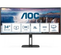 AOC CU34V5C 34" UWQHD VA CURVED HAS DP/HDMI/USB-C PD 65W CU34V5C/BK