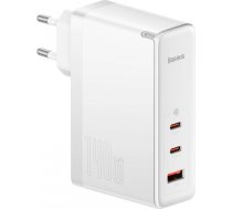 Baseus GaN5 Pro wall charger 2xUSB-C + USB, 140W (white) CCGP100202
