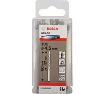 Bosch metal twist drill HSS-Co, DIN 338, 4.5mm (10 pieces, working length 47mm) 2608585883