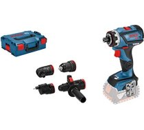 Bosch cordless drill GSR 18V-60 FC Professional + GFA18-E / M / W / H (blue / black, L-BOXX, without battery and charger) 06019G7103
