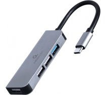 Gembird UHB-CM-U3P1U2P3-01 4-port USB type-C hub (1 x USB 3.1 + 3 x USB 2.0) silver UHB-CM-U3P1U2P3-01