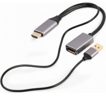 Gembird A-HDMIM-DPF-02 Active 4K HDMI male to DisplayPort female adapter, black A-HDMIM-DPF-02