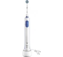 Oral-B Electric Toothbrush PRO 600 3D White Rechargeable, For adults, Number of brush heads included 1, White/Blue, Number of teeth brushing modes 2 PRO 600 3D WHITE