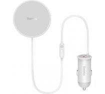 Baseus CW01 Magnetic Car Phone Holder to Ventilation Grid with car charger USB-C, 15W + 25W (White) SUCX040102