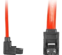 LANBERG CA-SASA-13CU-0070-R cable SATA DATA II 6GB/S F/F 70cm METAL CLIPS ANGLED RED CA-SASA-13CU-0070-R