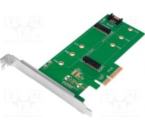 LOGILINK PC0083 Dual M.2 PCIe adapter for SATA and PCIe SATA SSD PC0083