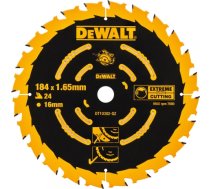 Griešanas disks kokam DeWalt Extreme; 184x1,65x16,0 mm; Z24; 5° DT10302-QZ