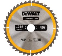 Griešanas disks kokam DeWalt; 216x2,6x30,0 mm; Z40; -5° DT1953-QZ