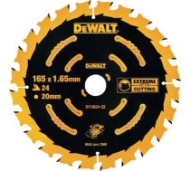 Griešanas disks kokam DeWalt; 165x1,65x20,0 mm; Z24; 18° DT10624-QZ