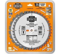 Griešanas disks CMT Contractor K250M-X02; 250x2,6x30; Z24/Z40; 20°/15°; 2 gab. K250M-X02