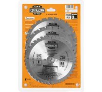 Griešanas disks kokam CMT Contractor; 190x2,2/1,4x30; Z24/Z24/Z40; 15°/20°; 3 gab. K190M-X03