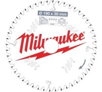 Griešanas disks kokam Milwaukee 4932471380; 190x30x2,1 mm; Z48; 10° 4932471380