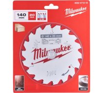 Griešanas disks kokam Milwaukee 4932471310; 140x20x1,6 mm; Z18; 18° 4932471310