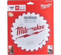 Griešanas disks kokam Milwaukee 4932471300; 190x30x1,6 mm; Z24; 15° 4932471300