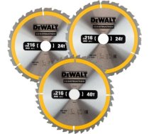 Griešanas disks kokam DeWalt DT1962; 216 mm; 2x24T; 1x40T; 3 gab. DT1962-QZ