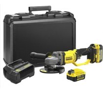 Leņķa slīpmašīna Stanley SFMCG400M2K-QW; 18 V; 2x4,0 Ah akum. SFMCG400M2K-QW