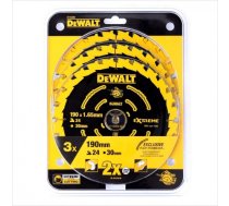 Griešanas disks kokam DeWalt; 190x1,65x30,0 mm; Z24; 18° DT10399-QZ